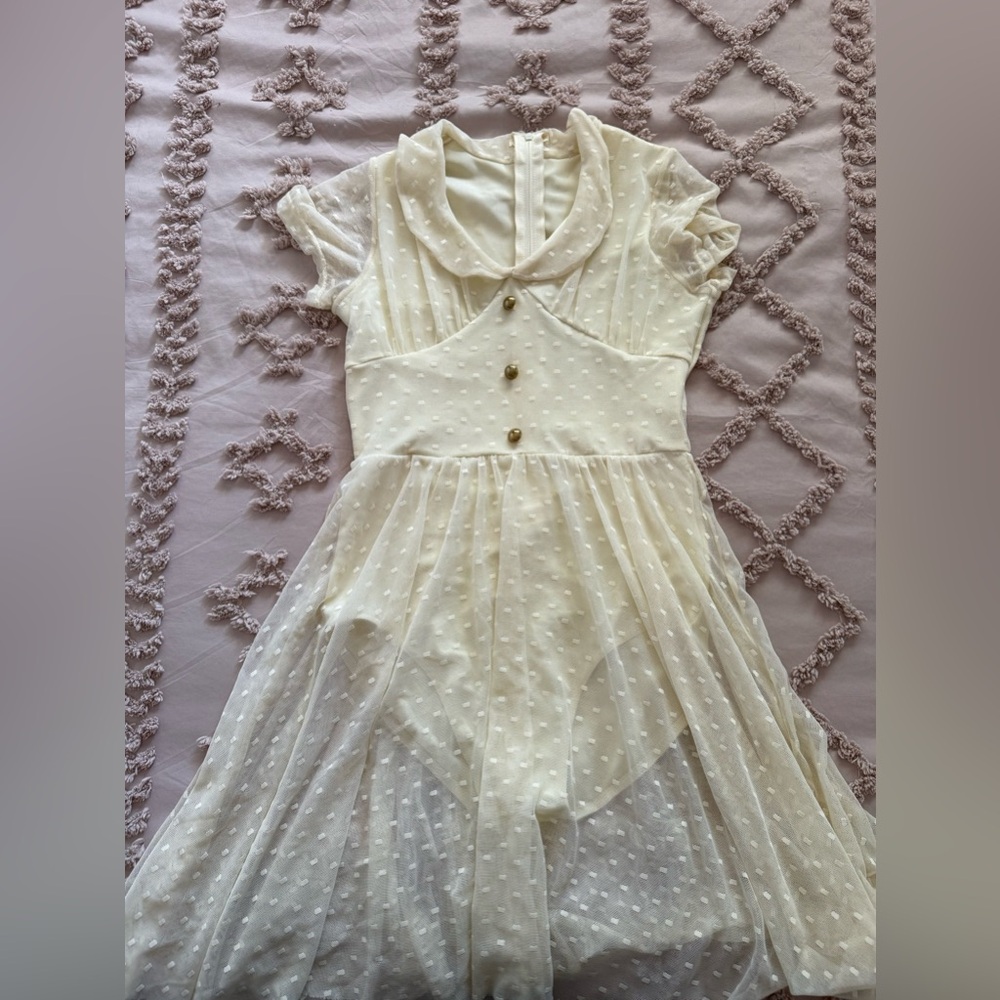 Weisman Cream/pastel yellow Dress Size MC